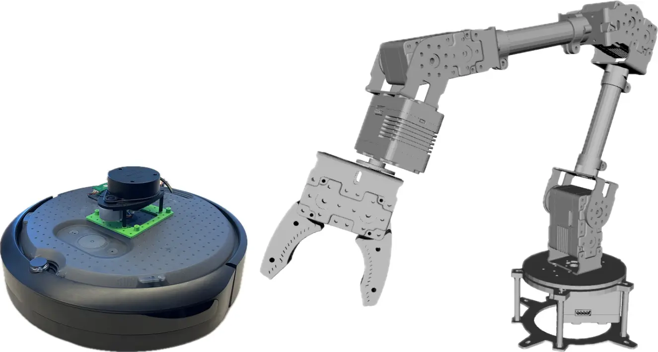 robots - mobile robot and robotic arm